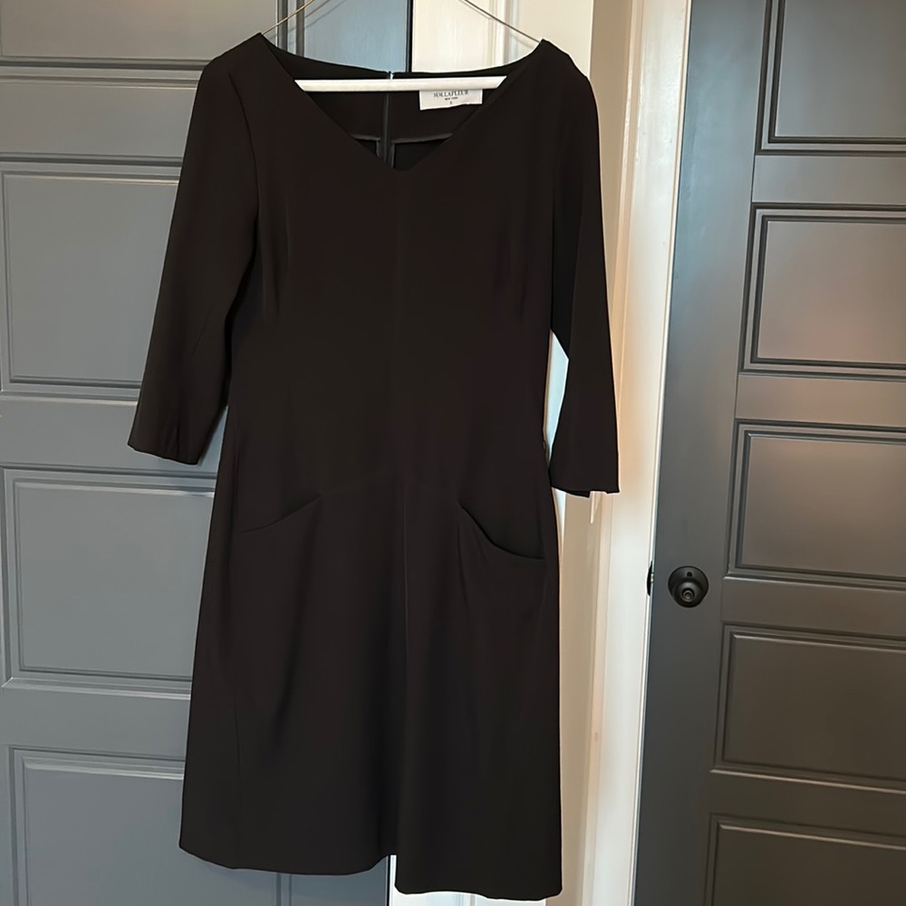 MM La Fleur Black A Line Dress Sz 6